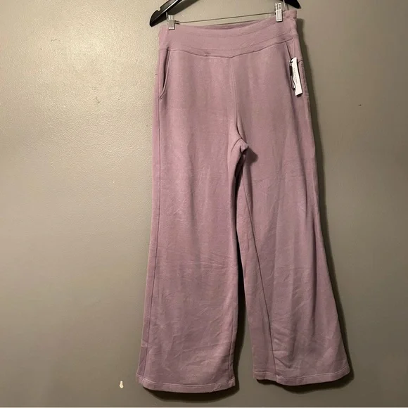 NWT Calvin Klein Performance Sz Large Dark Mauve Wide Leg Sweatpants! - Picture 1 of 15